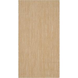SAFAVIEH Washable Rug Outdoor Courtyard Collection – 10′ Square, Black & Beige, Non-Shedding & Easy Cleaning, Ideal for Patio, Backyard, Mudroom (CY8022-36621)(Natural/Cream)
