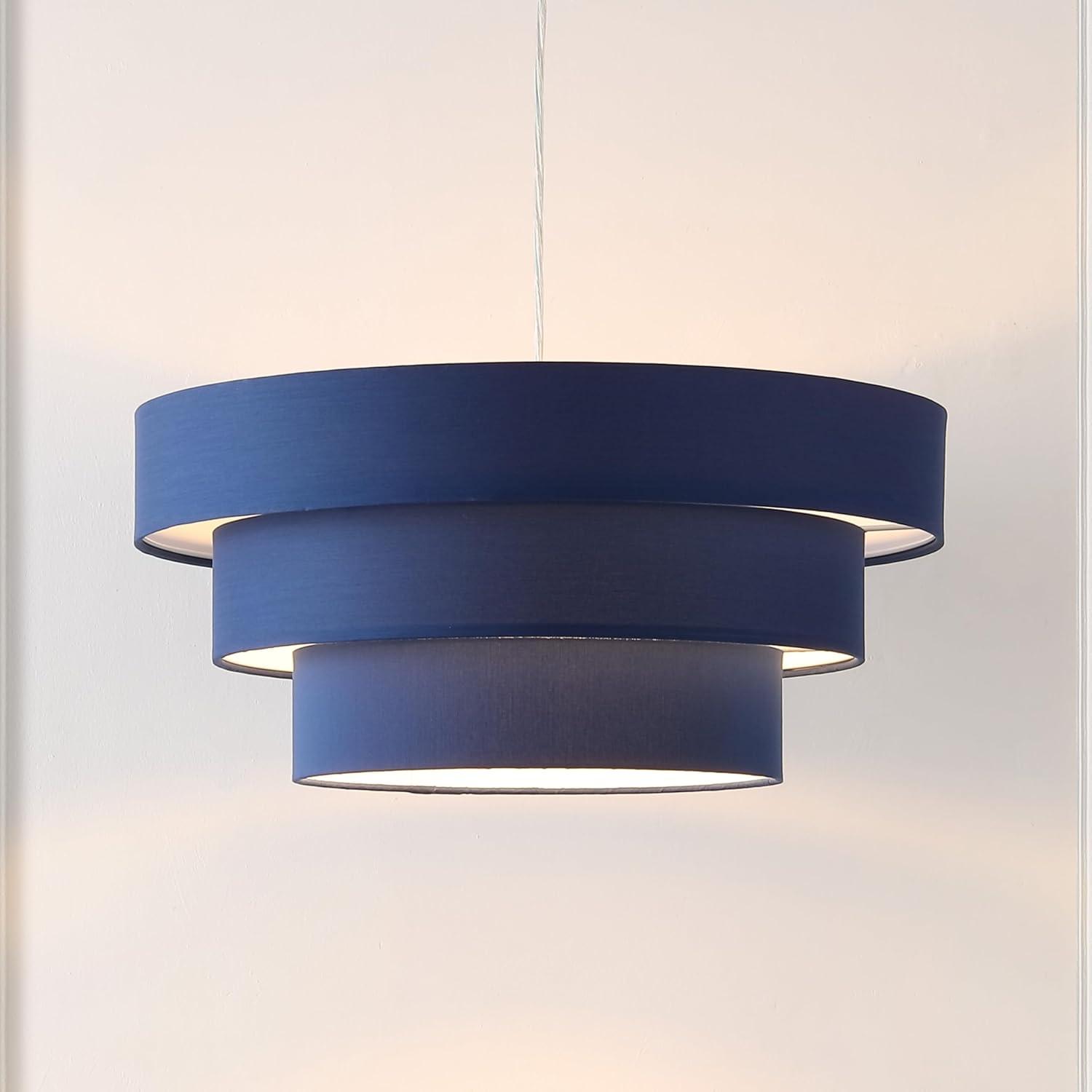 image:imageSAFAVIEH Lighting Collection Cleia NavyWhite Adjustable Pendant Hanging Light Fixture Ideal for Dining Room Kitchen Island Entryway LED Bulb IncludedNavyWhite