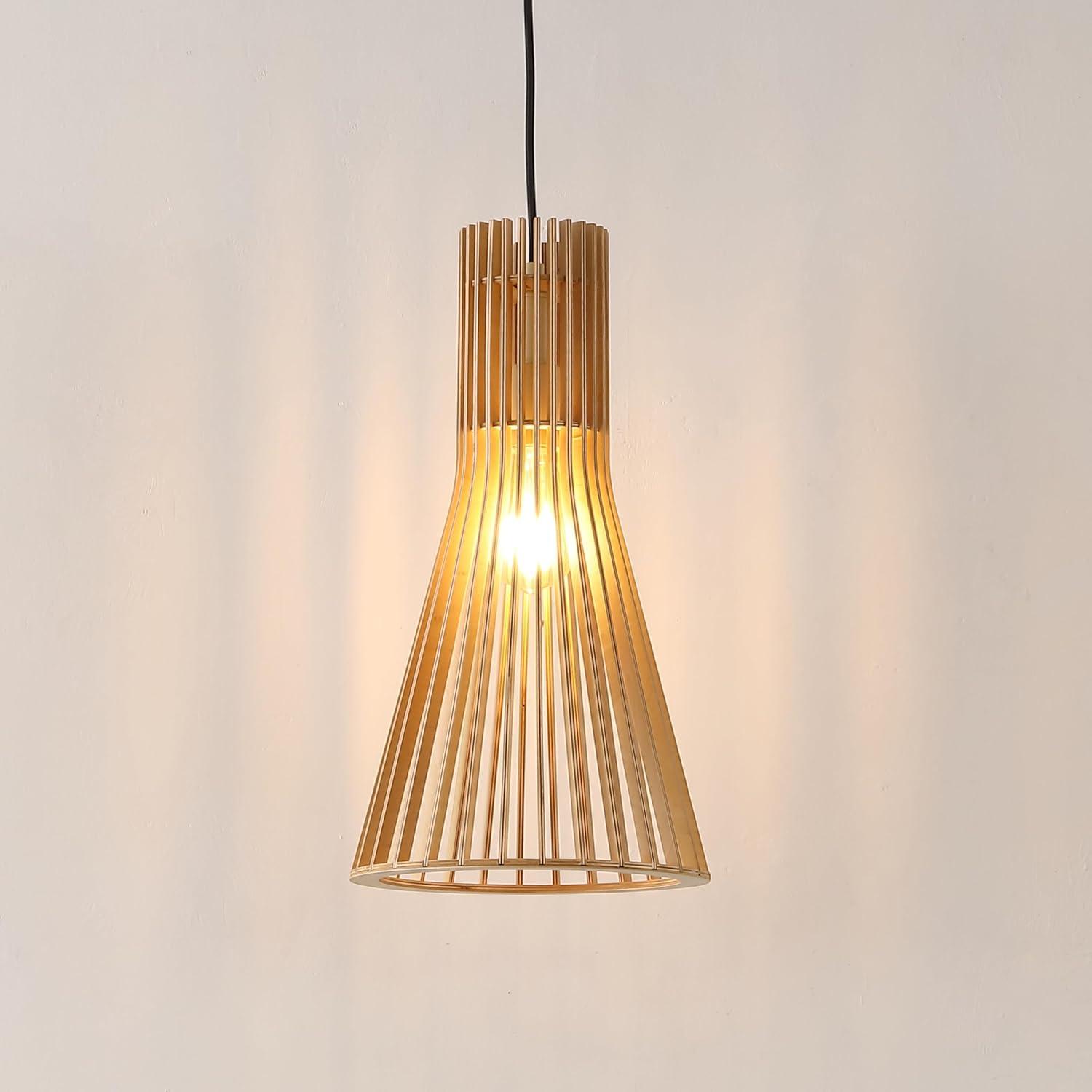 image:imageSAFAVIEH Lighting Collection Sonjay Natural Adjustable Pendant Hanging Light Fixture Ideal for Dining Room Kitchen Island Entryway LED Bulb Included