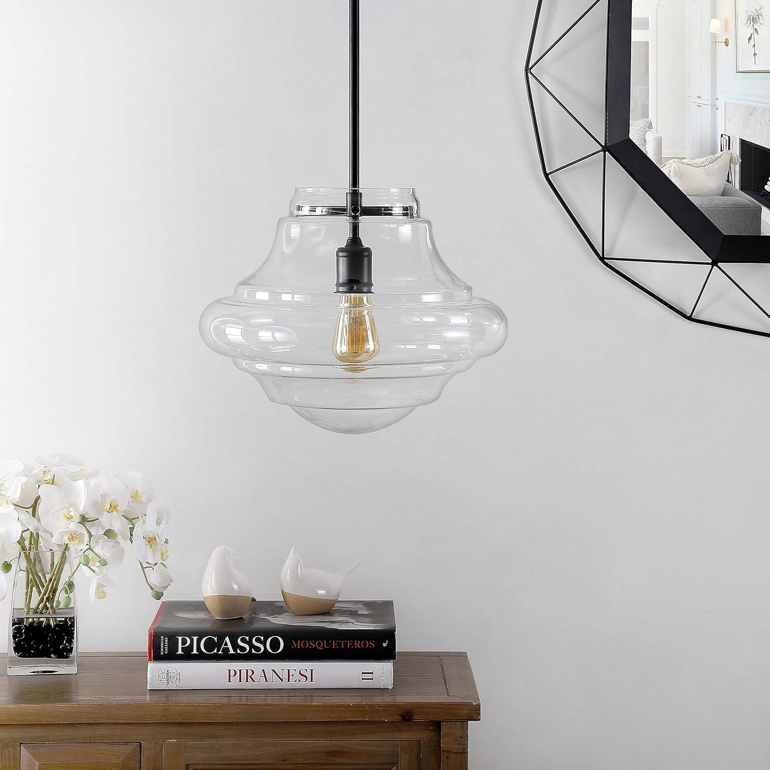 image:imageSafavieh Lighting Collection Oslen Oil Rubbed Bronze Adjustable Pendant LED Bulb Included