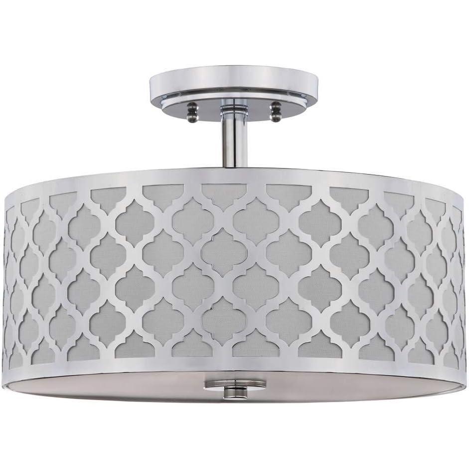 image:imageSAFAVIEH Collection Kora Quatrefoil 3 15 Flush Mount LightChrome
