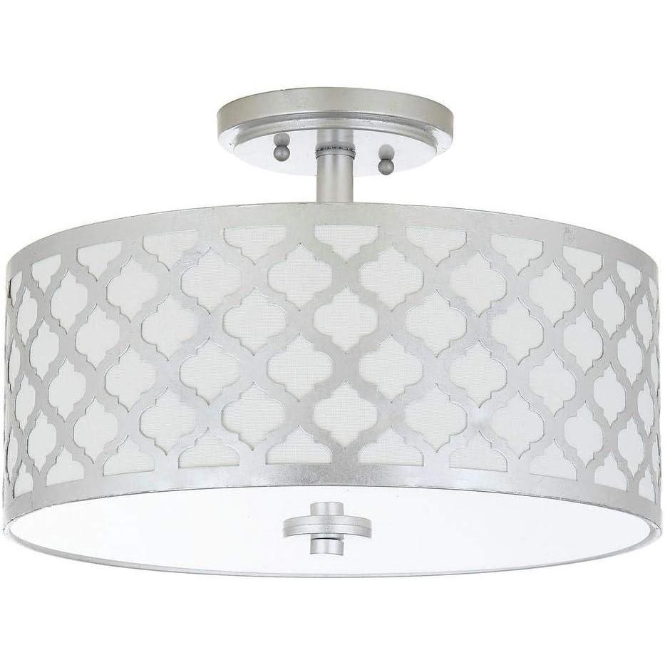image:imageSAFAVIEH Collection Kora Quatrefoil 3 15 Flush Mount LightSilver