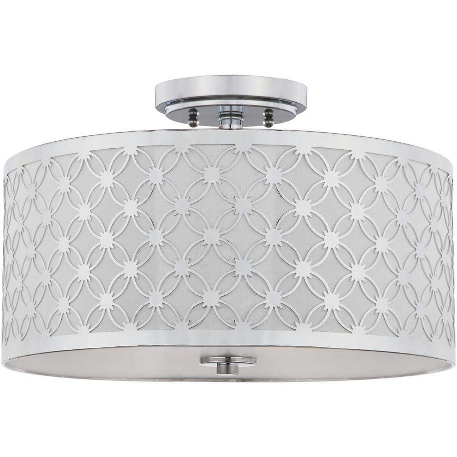 image:imageSAFAVIEH FLU4002C Collection Hutch 3 16 Chrome Mount Flush Light 0Chrome