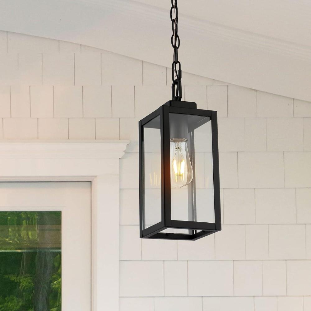 image:imageSAFAVIEH Lighting Collection Clemens Black Outdoor Pendant