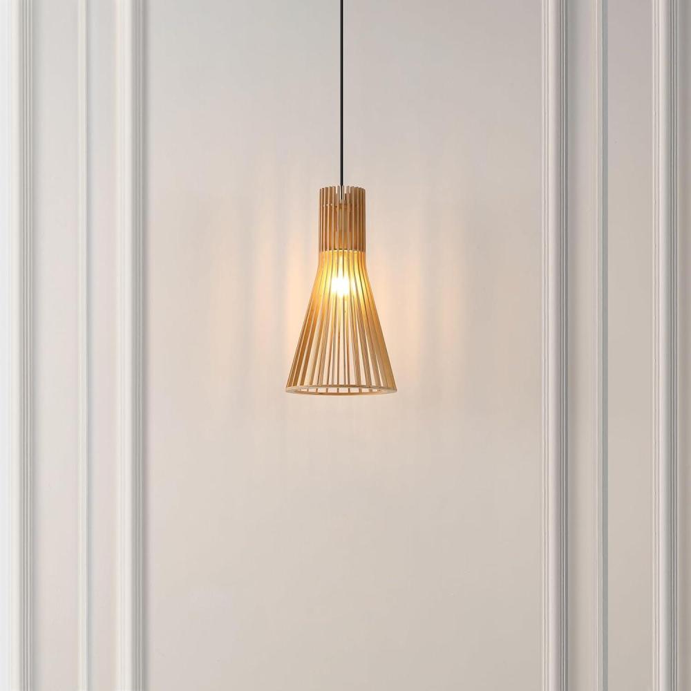 image:imageSAFAVIEH Lighting Collection Sonjay Natural Adjustable Pendant Hanging Light Fixture Ideal for Dining Room Kitchen Island Entryway LED Bulb Included