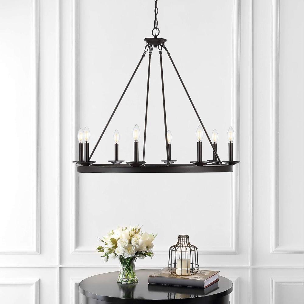 image:imageSafavieh CHA4016A Fauna OilRubbed Bronze 8Light Linear Oil Rub BronzeOil Rub Bronze