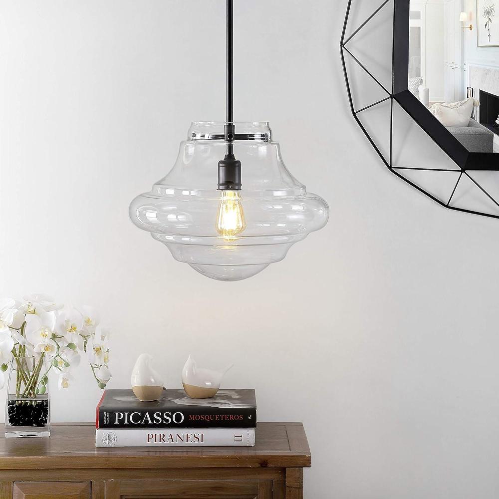 image:imageSafavieh Lighting Collection Oslen Oil Rubbed Bronze Adjustable Pendant LED Bulb Included