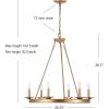 SAFAVIEH CHA4015B Joris Gold 6-Light Candle (LED Bulbs Included) Chandelier, 0(Gold)