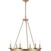 SAFAVIEH CHA4015B Joris Gold 6-Light Candle (LED Bulbs Included) Chandelier, 0(Gold)