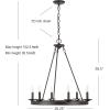 SAFAVIEH CHA4015B Joris Gold 6-Light Candle (LED Bulbs Included) Chandelier, 0(Oil Rub Bronze)