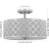 SAFAVIEH Collection Kora Quatrefoil 3 15″ Flush Mount Light(Chrome)