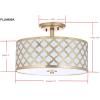 SAFAVIEH Collection Kora Quatrefoil 3 15″ Flush Mount Light(Gold)