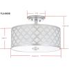 SAFAVIEH Collection Kora Quatrefoil 3 15″ Flush Mount Light(Silver)