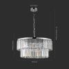 SAFAVIEH Couture Lighting Collection Karissa Art Deco Glam Chrome 2-Tier Crystal Chandelier