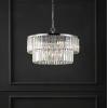 SAFAVIEH Couture Lighting Collection Karissa Art Deco Glam Chrome 2-Tier Crystal Chandelier