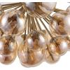 SAFAVIEH Couture Lighting Collection Raphaela Retro Gold/White Glass Globe Adjustable Chandelier (LED Bulbs Included)