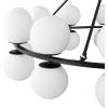 SAFAVIEH Couture Lighting Collection Traycee Mid-Century White/Black Metal 24-Light Round Hanging Adjustable Chandelier Light Fixture (LED Bulbs Included)