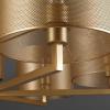 SAFAVIEH Couture Lighting Collection Zachaeus Industrial Gold Metal Mesh 6-Light Hanging Adjustable Chandelier Light Fixture (LED Bulbs Included)(Gold)