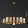 SAFAVIEH Couture Lighting Collection Zachaeus Industrial Gold Metal Mesh 6-Light Hanging Adjustable Chandelier Light Fixture (LED Bulbs Included)(Gold)