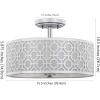 SAFAVIEH FLU4001C Collection Vera Chain-Link 3 15.5″ Chrome Mount Flush Light, 0(Chrome)