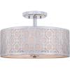 SAFAVIEH FLU4001C Collection Vera Chain-Link 3 15.5″ Chrome Mount Flush Light, 0(Chrome)