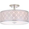 SAFAVIEH FLU4001C Collection Vera Chain-Link 3 15.5″ Chrome Mount Flush Light, 0(Silver)