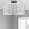 SAFAVIEH FLU4002C Collection Hutch 3 16″ Chrome Mount Flush Light, 0(Chrome)