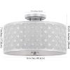 SAFAVIEH FLU4002C Collection Hutch 3 16″ Chrome Mount Flush Light, 0(Chrome)