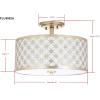 SAFAVIEH FLU4002C Collection Hutch 3 16″ Chrome Mount Flush Light, 0(Gold)