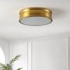 SAFAVIEH Lighting Collection Adria Brass Flush Mount (LED Bulbs Included)