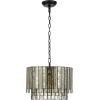 SAFAVIEH Lighting Collection Art Deco Gresher Oil Rubbed Bronze/Black Adjustable Hanging Adjustable Chandelier Light Fixture (LED Bulb Included)