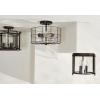 SAFAVIEH Lighting Collection Binsor Oil Rubbed Bronze 2-Light Kitchen Bathroom Dining Bedroom Foyer Hallway Flush Mount (LED Bulbs Included)