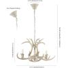 SAFAVIEH Lighting Collection Cenwyn Rustic Farmhouse Antique White Antler Chandelier
