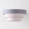SAFAVIEH Lighting Collection Cleia Navy/White Adjustable Pendant Hanging Light Fixture, Ideal for Dining Room, Kitchen Island, Entryway (LED Bulb Included)(Grey/White)