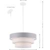 SAFAVIEH Lighting Collection Cleia Navy/White Adjustable Pendant Hanging Light Fixture, Ideal for Dining Room, Kitchen Island, Entryway (LED Bulb Included)(Grey/White)