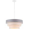 SAFAVIEH Lighting Collection Cleia Navy/White Adjustable Pendant Hanging Light Fixture, Ideal for Dining Room, Kitchen Island, Entryway (LED Bulb Included)(Grey/White)