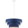 SAFAVIEH Lighting Collection Cleia Navy/White Adjustable Pendant Hanging Light Fixture, Ideal for Dining Room, Kitchen Island, Entryway (LED Bulb Included)(Navy/White)