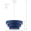SAFAVIEH Lighting Collection Cleia Navy/White Adjustable Pendant Hanging Light Fixture, Ideal for Dining Room, Kitchen Island, Entryway (LED Bulb Included)(Navy/White)