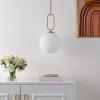 SAFAVIEH Lighting Collection Danva Brass Adjustable Pendant Hanging Light Fixture, Ideal for Dining Room, Kitchen Island, Entryway (LED Bulb Included)
