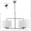SAFAVIEH Lighting Collection Devney Black/White 6-Light Hanging Adjustable Chandelier Light Fixture (LED Bulbs Included)