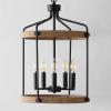 SAFAVIEH Lighting Collection Dwyer Black/Brown 5-Light Adjustable Pendant Chandelier Hanging Light Fixture, Ideal for Dining Room, Kitchen Island, Entryway (LED Bulbs Included)