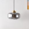 SAFAVIEH Lighting Collection Edge Smoke Grey/Brass Adjustable Pendant Hanging Light Fixture, Ideal for Dining Room, Kitchen Island, Entryway (LED Bulb Included)
