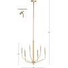 SAFAVIEH Lighting Collection Eirene Antique Brass 6-Light Candelabra Hanging Chandelier Light Fixture (LED Bulbs Included)