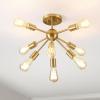 SAFAVIEH Lighting Collection Gannet Sputnik Retro Brass Flush Mount (LED Bulbs Included)
