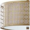 SAFAVIEH Lighting Collection Giotta Farmhouse Antique Gold 16-inch Diameter Semi Flush Mount Ceiling Light Fixture (LED Bulbs Included)(Antique Gold)