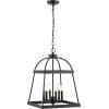 SAFAVIEH Lighting Collection Gracyn Black 6-Light Hanging Adjustable Chandelier Light Fixture (LED Bulbs Included)