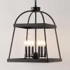 SAFAVIEH Lighting Collection Gracyn Black 6-Light Hanging Adjustable Chandelier Light Fixture (LED Bulbs Included)