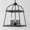 SAFAVIEH Lighting Collection Gracyn Black 6-Light Hanging Adjustable Chandelier Light Fixture (LED Bulbs Included)