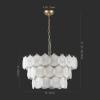 SAFAVIEH Lighting Collection Gutierrez Art Deco Gold 3-Tier 24-inch Diameter Adjustable Hanging Chandelier Light Fixture (LED Bulbs Included)