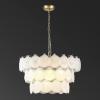 SAFAVIEH Lighting Collection Gutierrez Art Deco Gold 3-Tier 24-inch Diameter Adjustable Hanging Chandelier Light Fixture (LED Bulbs Included)